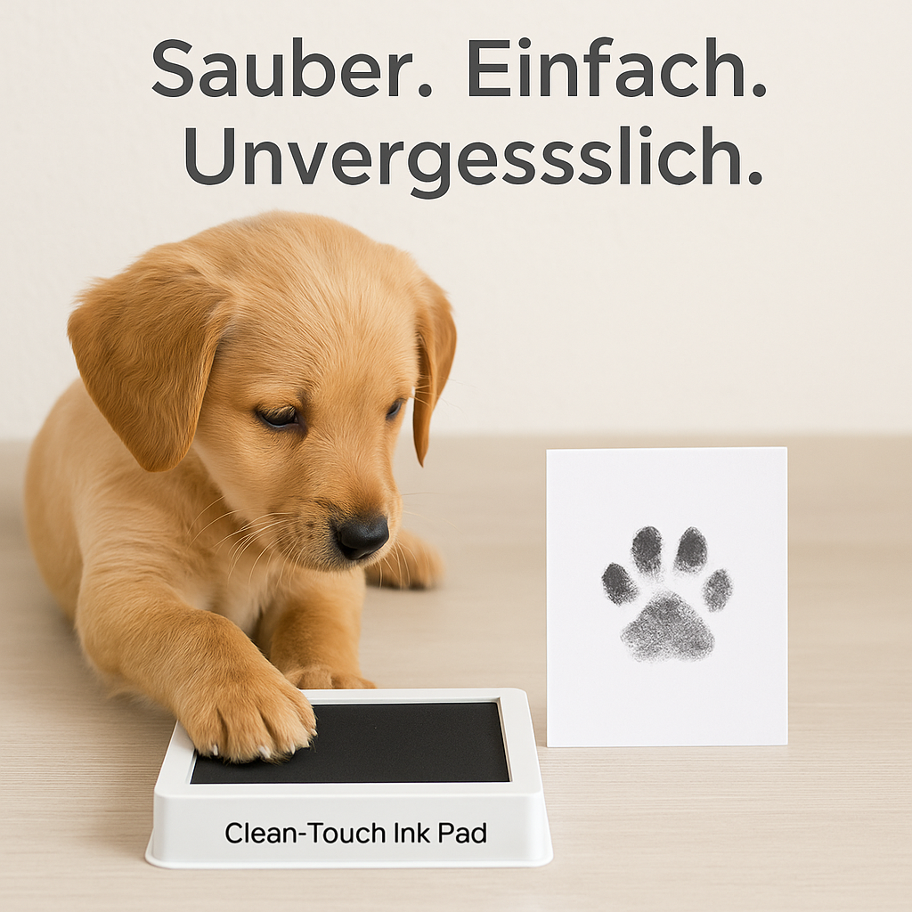 Pfotenabdruck Clean Touch Stempelkissen – Erinnerungsstück für Hunde- oder Katzenbesitzer, DIY Set für tuschfreie Pfoten- und Nasenabdrücke