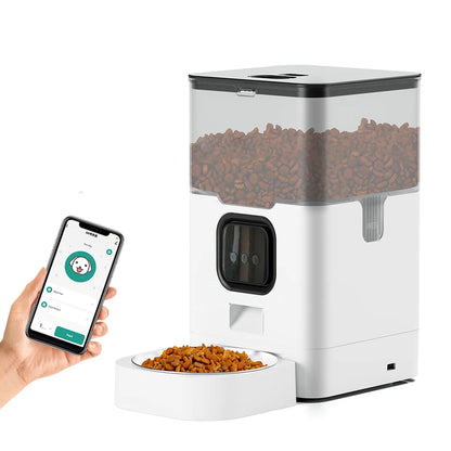 Automatischer Futterspender für Hunde & Katzen – Smart Feeder mit TuYa App, WLAN, Sprachsteuerung & Timer, Anti-Schling-Funktion 4L