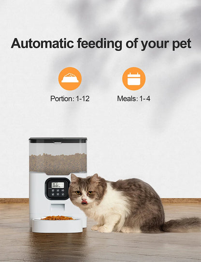 Automatischer Futterspender für Hunde & Katzen – Smart Feeder mit TuYa App, WLAN, Sprachsteuerung & Timer, Anti-Schling-Funktion 4L