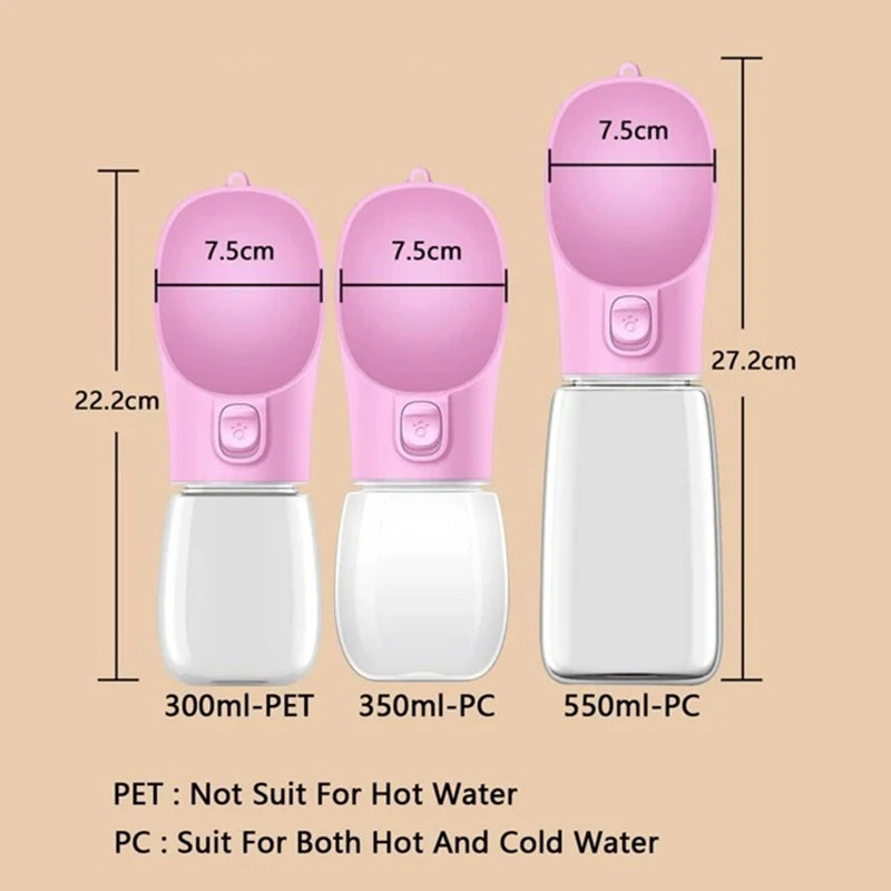 Tragbare Hunde-Trinkflasche – Auslaufsicherer Wasserbehälter für Hunde & Katzen, ideal für Spaziergänge & Reisen