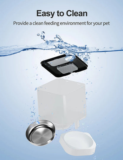 Automatischer Futterspender für Hunde & Katzen – Smart Feeder mit TuYa App, WLAN, Sprachsteuerung & Timer, Anti-Schling-Funktion 4L