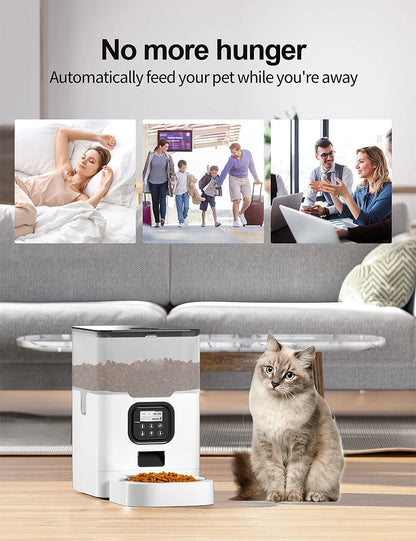Automatischer Futterspender für Hunde & Katzen – Smart Feeder mit TuYa App, WLAN, Sprachsteuerung & Timer, Anti-Schling-Funktion 4L
