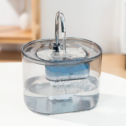 Automatischer Katzenbrunnen mit Edelstahlhahn – leiser Trinkbrunnen mit Filter für Katzen & kleine Hunde