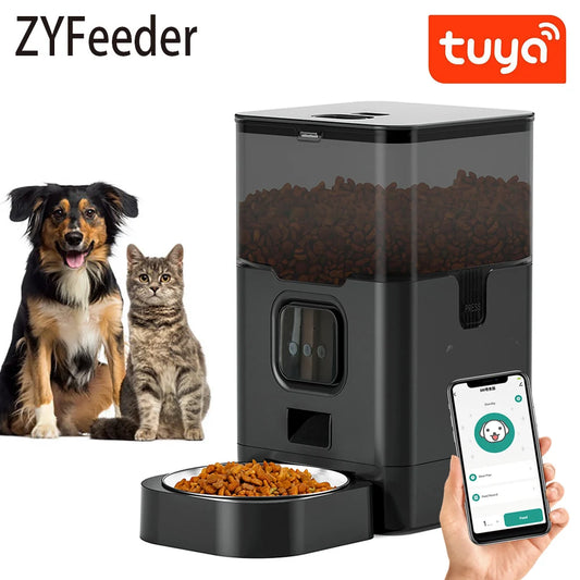 Automatischer Futterspender für Hunde & Katzen – Smart Feeder mit TuYa App, WLAN, Sprachsteuerung & Timer, Anti-Schling-Funktion 4L