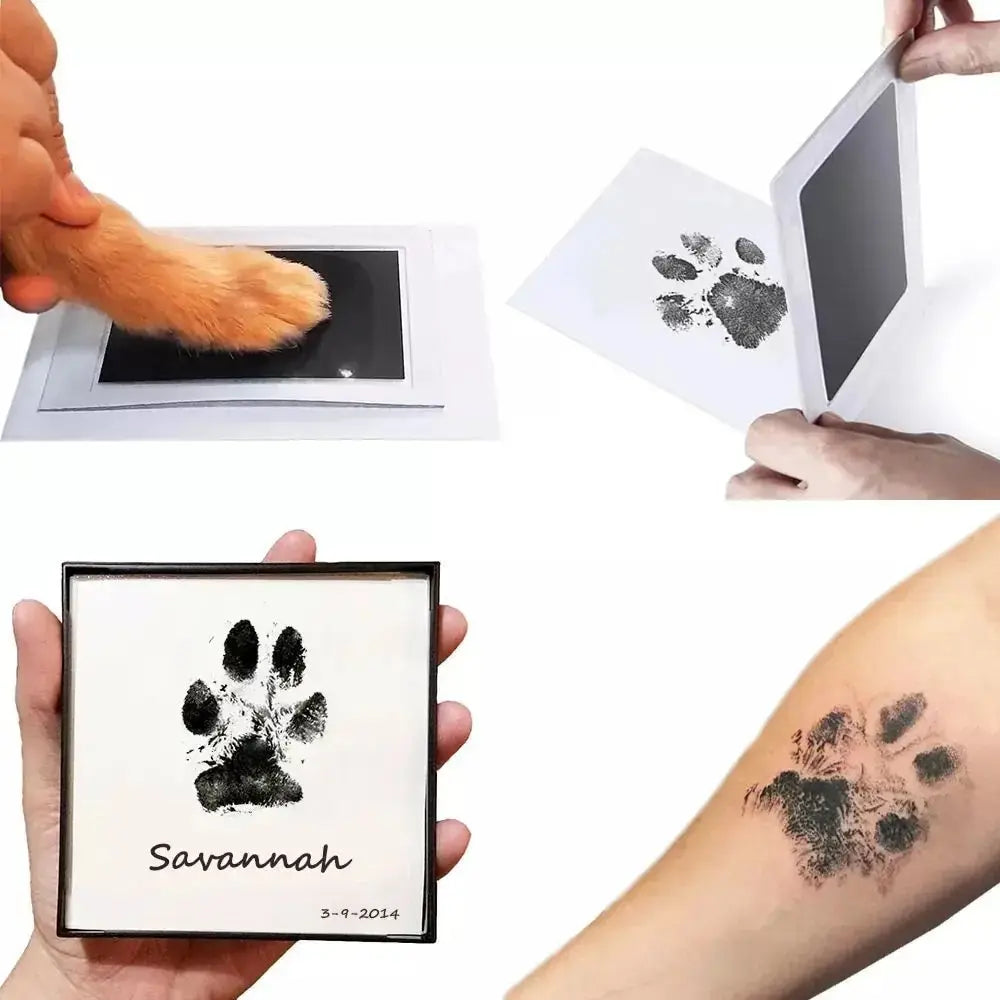 Pfotenabdruck Clean Touch Stempelkissen – Erinnerungsstück für Hunde- oder Katzenbesitzer, DIY Set für tuschfreie Pfoten- und Nasenabdrücke