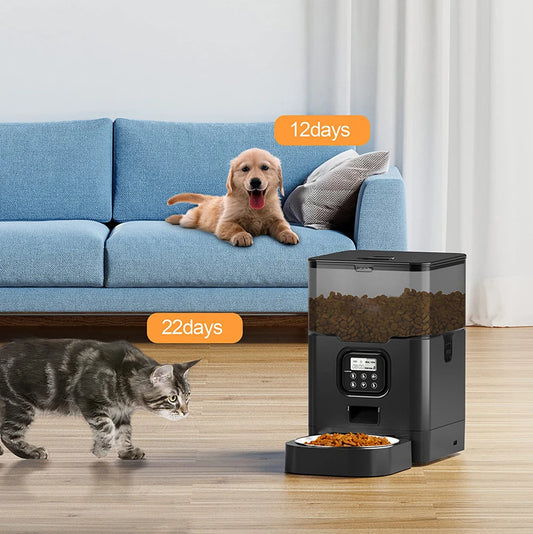 Automatischer Futterspender für Hunde & Katzen – Smart Feeder mit TuYa App, WLAN, Sprachsteuerung & Timer, Anti-Schling-Funktion 4L