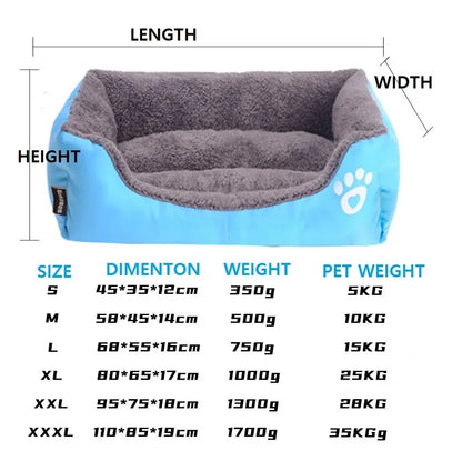 Weiches Hundebett & Katzenbett – Kuscheliges Haustier-Sofa mit wasserdichtem Boden, in Größen S–3XL für kleine & große Hunde (z. B. Chihuahua, Husky)