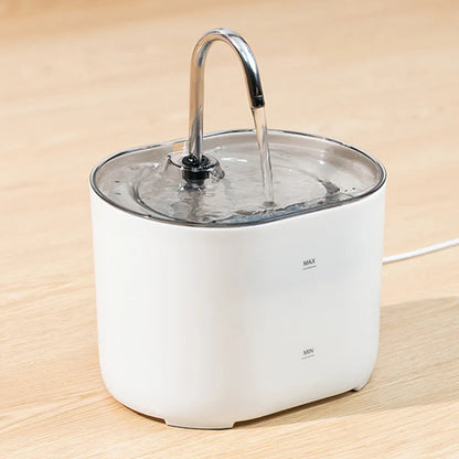 Automatischer Katzenbrunnen mit Edelstahlhahn – leiser Trinkbrunnen mit Filter für Katzen & kleine Hunde
