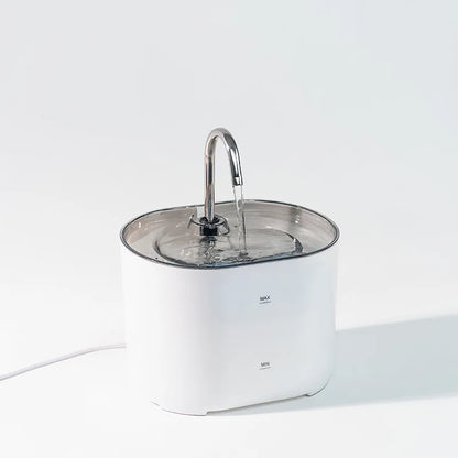 Automatischer Katzenbrunnen mit Edelstahlhahn – leiser Trinkbrunnen mit Filter für Katzen & kleine Hunde