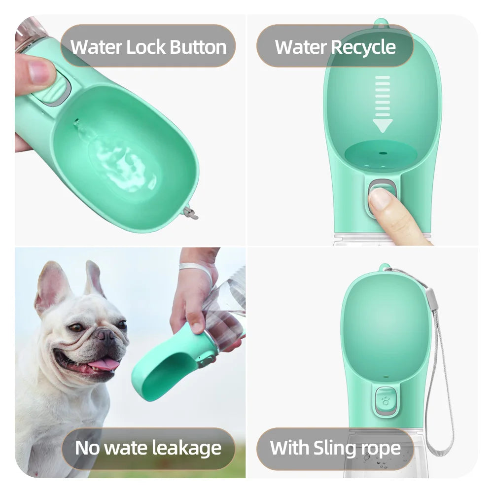 Tragbare Hunde-Trinkflasche – Auslaufsicherer Wasserbehälter für Hunde & Katzen, ideal für Spaziergänge & Reisen