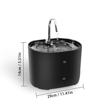 Automatischer Katzenbrunnen mit Edelstahlhahn – leiser Trinkbrunnen mit Filter für Katzen & kleine Hunde