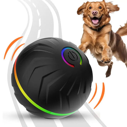 Rollender Hundespielball – automatisches interaktives Haustierspielzeug, USB-wiederaufladbarer Hundekauspielball, Haustierbedarf für Garten, Hinterhof & Park