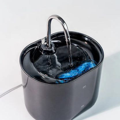 Automatischer Katzenbrunnen mit Edelstahlhahn – leiser Trinkbrunnen mit Filter für Katzen & kleine Hunde