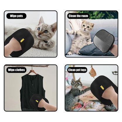 Tierhaar-Entfernungshandschuhe, doppelseitige Pflegehandschuhe für Haustiere, entfernen Tierhaare von Teppichen