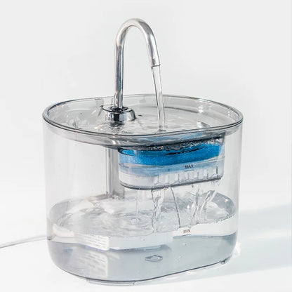 Automatischer Katzenbrunnen mit Edelstahlhahn – leiser Trinkbrunnen mit Filter für Katzen & kleine Hunde