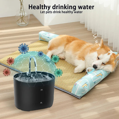 Automatischer Katzenbrunnen mit Edelstahlhahn – leiser Trinkbrunnen mit Filter für Katzen & kleine Hunde