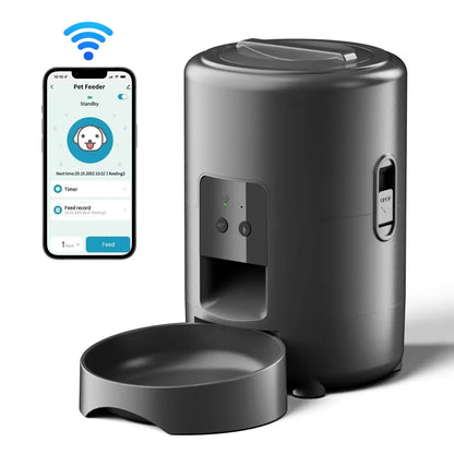 Automatischer 2L Futterspender für Hunde & Katzen – Smart Control über TuYa App, Trockennahrung Spender mit Schüssel