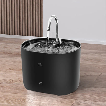 Automatischer Katzenbrunnen mit Edelstahlhahn – leiser Trinkbrunnen mit Filter für Katzen & kleine Hunde