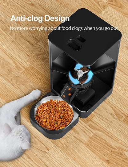 Automatischer Futterspender für Hunde & Katzen – Smart Feeder mit TuYa App, WLAN, Sprachsteuerung & Timer, Anti-Schling-Funktion 4L