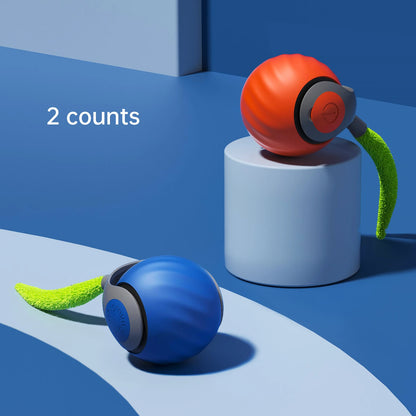 Intelligent Speedy Tail 2.0 – Automatischer Katzen-Spielball mit Schwanz, smartes interaktives Katzenspielzeug mit zwei Geschwindigkeitsstufen