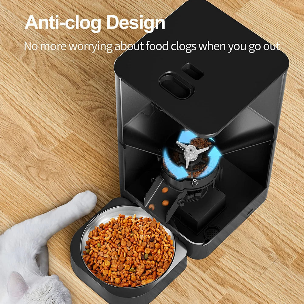 Automatischer Futterspender für Hunde & Katzen – Smart Feeder mit TuYa App, WLAN, Sprachsteuerung & Timer, Anti-Schling-Funktion 4L