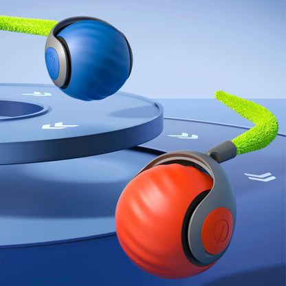 Intelligent Speedy Tail 2.0 – Automatischer Katzen-Spielball mit Schwanz, smartes interaktives Katzenspielzeug mit zwei Geschwindigkeitsstufen