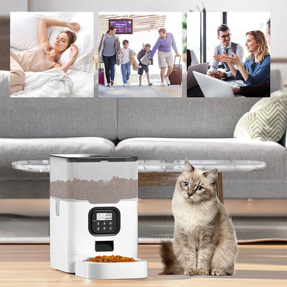 Automatischer Futterspender für Hunde & Katzen – Smart Feeder mit TuYa App, WLAN, Sprachsteuerung & Timer, Anti-Schling-Funktion 4L