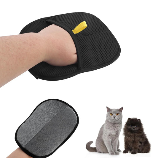 Tierhaar-Entfernungshandschuhe, doppelseitige Pflegehandschuhe für Haustiere, entfernen Tierhaare von Teppichen
